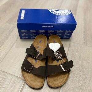 New Birkenstock Arizona BS sandal Slides Unisex W10/M8 Mocca Soft
